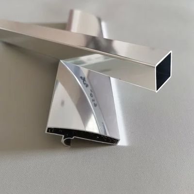 Mechanical Bright Polished Mirror Anodized Aluminum C U Profile with Customized Color for Shower Room